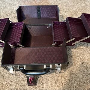Caboodles Black and Dark Purple Makeup Organizer